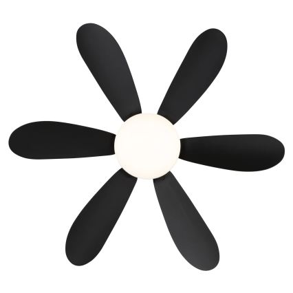 Globo - LED-dimmbarer Deckenventilator LED/5W/230V 2700-6500K schwarz + Fernbedienung