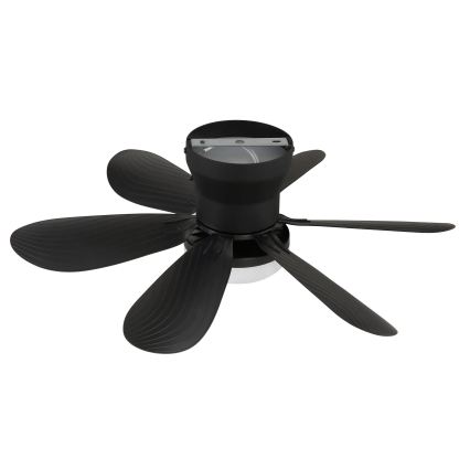 Globo - LED-dimmbarer Deckenventilator LED/5W/230V 2700-6500K schwarz + Fernbedienung