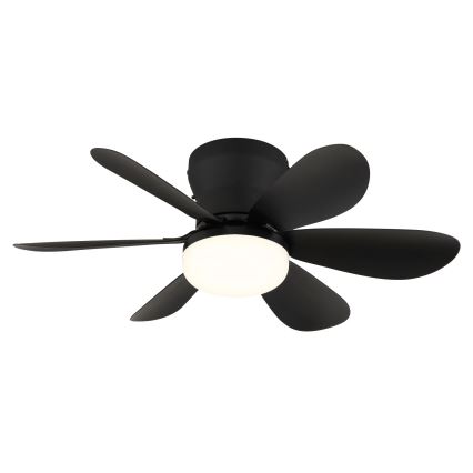 Globo - LED-dimmbarer Deckenventilator LED/5W/230V 2700-6500K schwarz + Fernbedienung