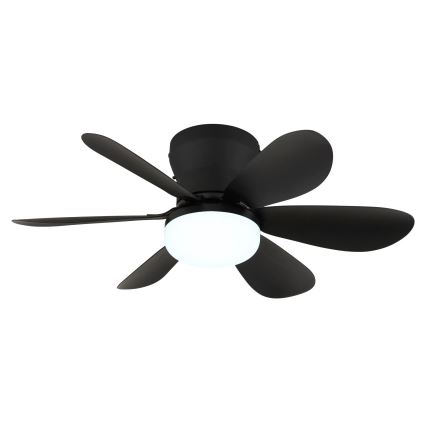 Globo - LED-dimmbarer Deckenventilator LED/5W/230V 2700-6500K schwarz + Fernbedienung