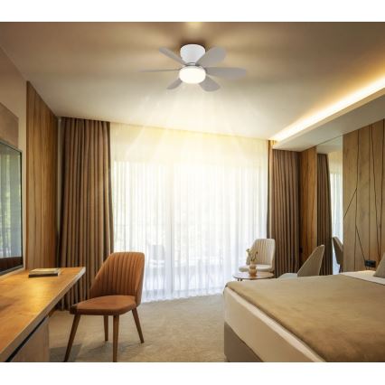 Globo - Dimmbarer LED-Deckenventilator LED/5W/230V 2700-6500K beige + Fernbedienung