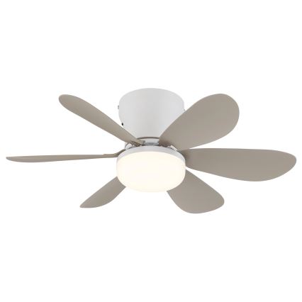 Globo - Dimmbarer LED-Deckenventilator LED/5W/230V 2700-6500K beige + Fernbedienung