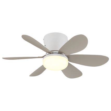 Globo - Dimmbarer LED-Deckenventilator LED/5W/230V 2700-6500K beige + Fernbedienung