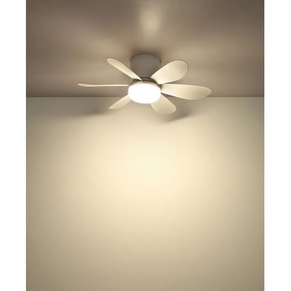 Globo - LED-dimmbarer Deckenventilator LED/5W/230V 2700–6500K weiß + Fernbedienung