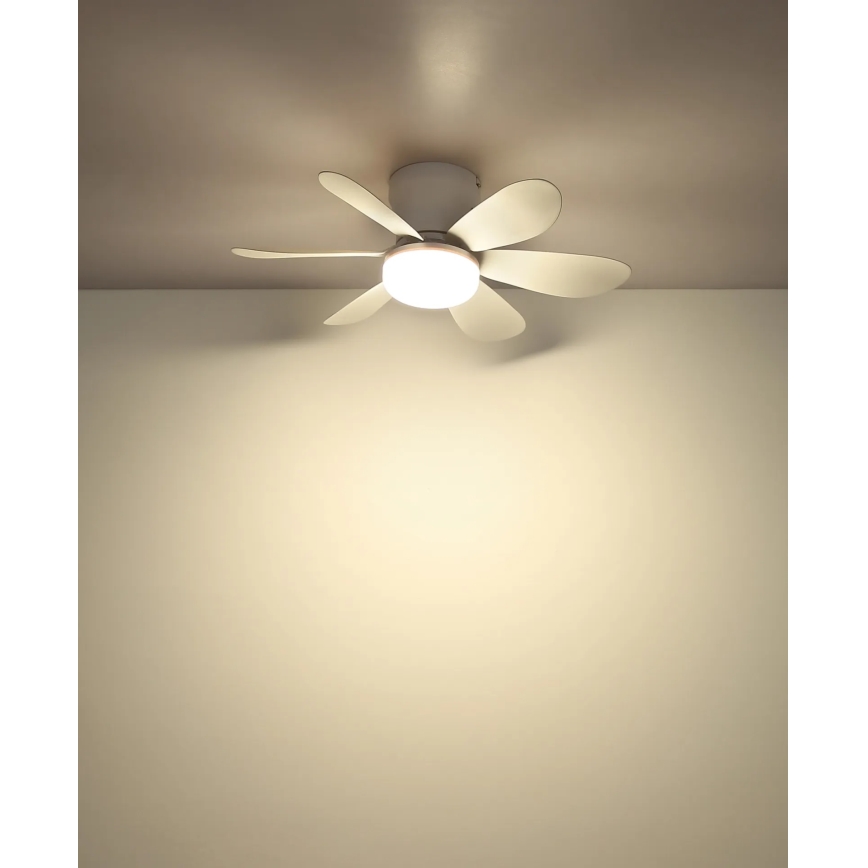 Globo - LED-dimmbarer Deckenventilator LED/5W/230V 2700–6500K weiß + Fernbedienung