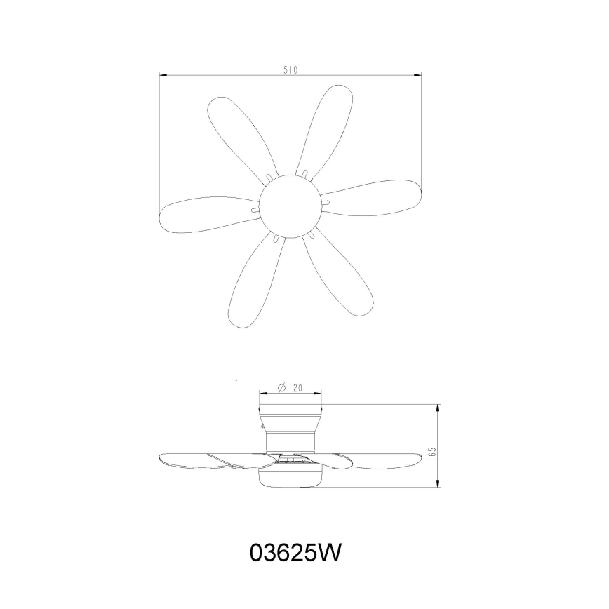 Globo - LED-dimmbarer Deckenventilator LED/5W/230V 2700–6500K weiß + Fernbedienung