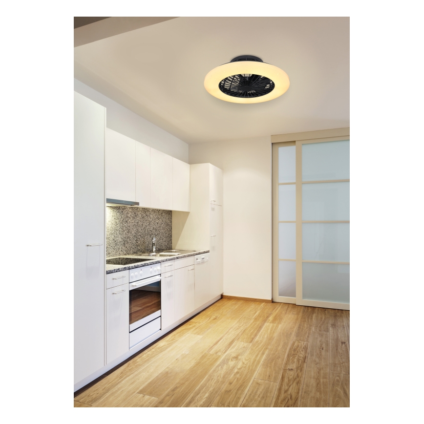 Globo – Dimmbare LED-Deckenleuchte mit Ventilator LED/30W/230V 3000-6500K + Fernbedienung