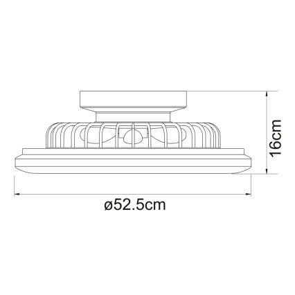 Globo – Dimmbare LED-Deckenleuchte mit Ventilator LED/30W/230V 3000-6500K + Fernbedienung