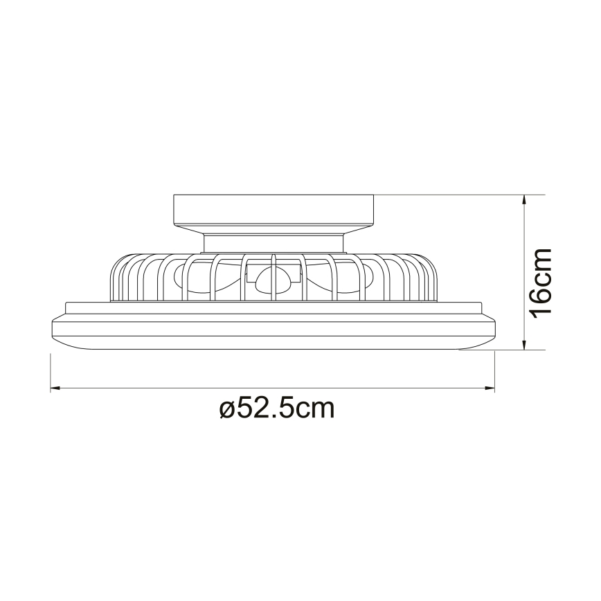Globo – Dimmbare LED-Deckenleuchte mit Ventilator LED/30W/230V 3000-6500K + Fernbedienung