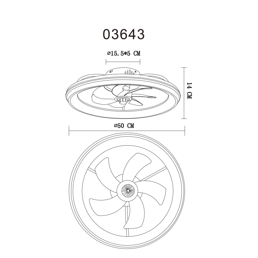 Globo - LED dimmbarer Deckenventilator LED/40W/230V 3000-6500K + Fernbedienung