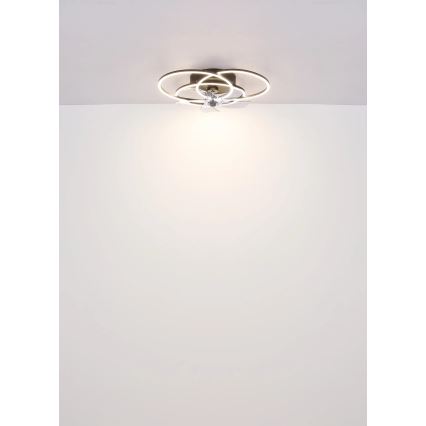 Globo - LED-dimmbarer Deckenventilator LED/40W/230V 3000-6500K schwarz + Fernbedienung