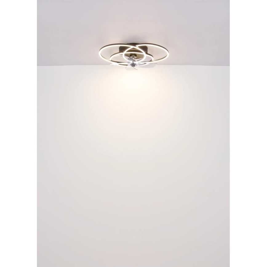 Globo - LED-dimmbarer Deckenventilator LED/40W/230V 3000-6500K schwarz + Fernbedienung