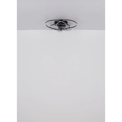 Globo - LED-dimmbarer Deckenventilator LED/40W/230V 3000-6500K schwarz + Fernbedienung