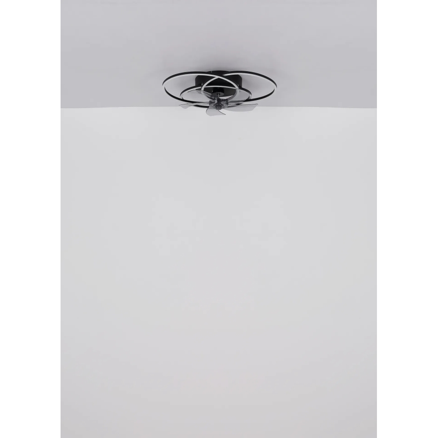 Globo - LED-dimmbarer Deckenventilator LED/40W/230V 3000-6500K schwarz + Fernbedienung