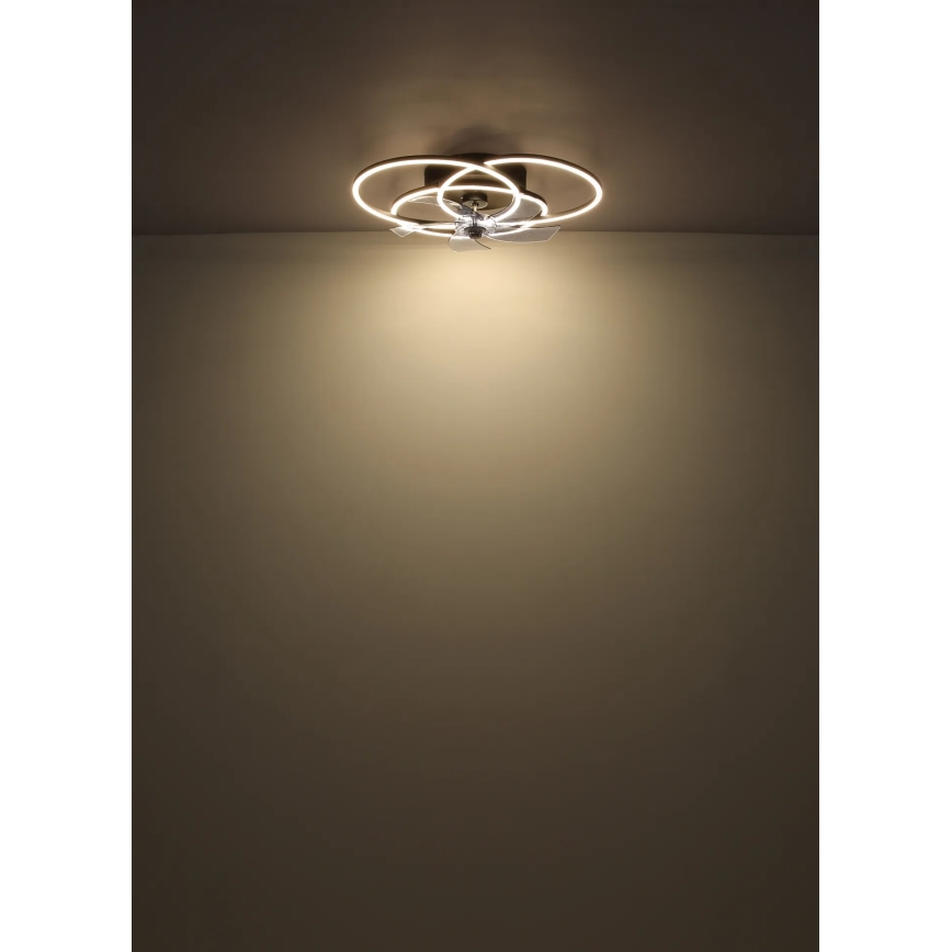 Globo - LED-dimmbarer Deckenventilator LED/40W/230V 3000-6500K schwarz + Fernbedienung