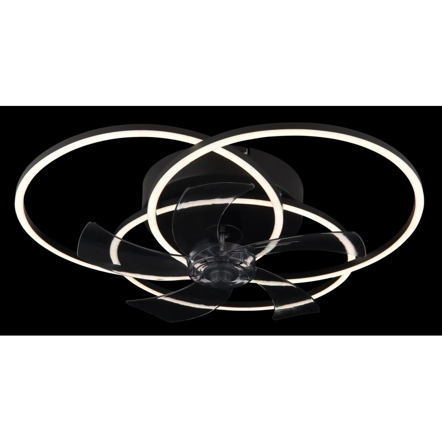 Globo - LED-dimmbarer Deckenventilator LED/40W/230V 3000-6500K schwarz + Fernbedienung