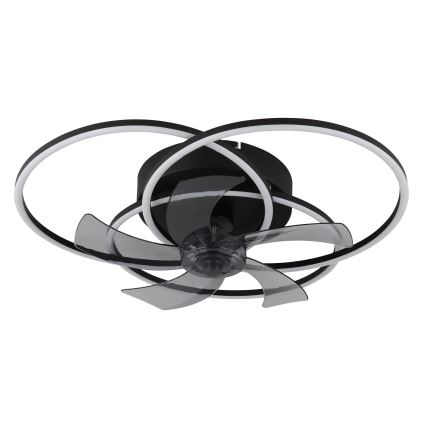Globo - LED-dimmbarer Deckenventilator LED/40W/230V 3000-6500K schwarz + Fernbedienung