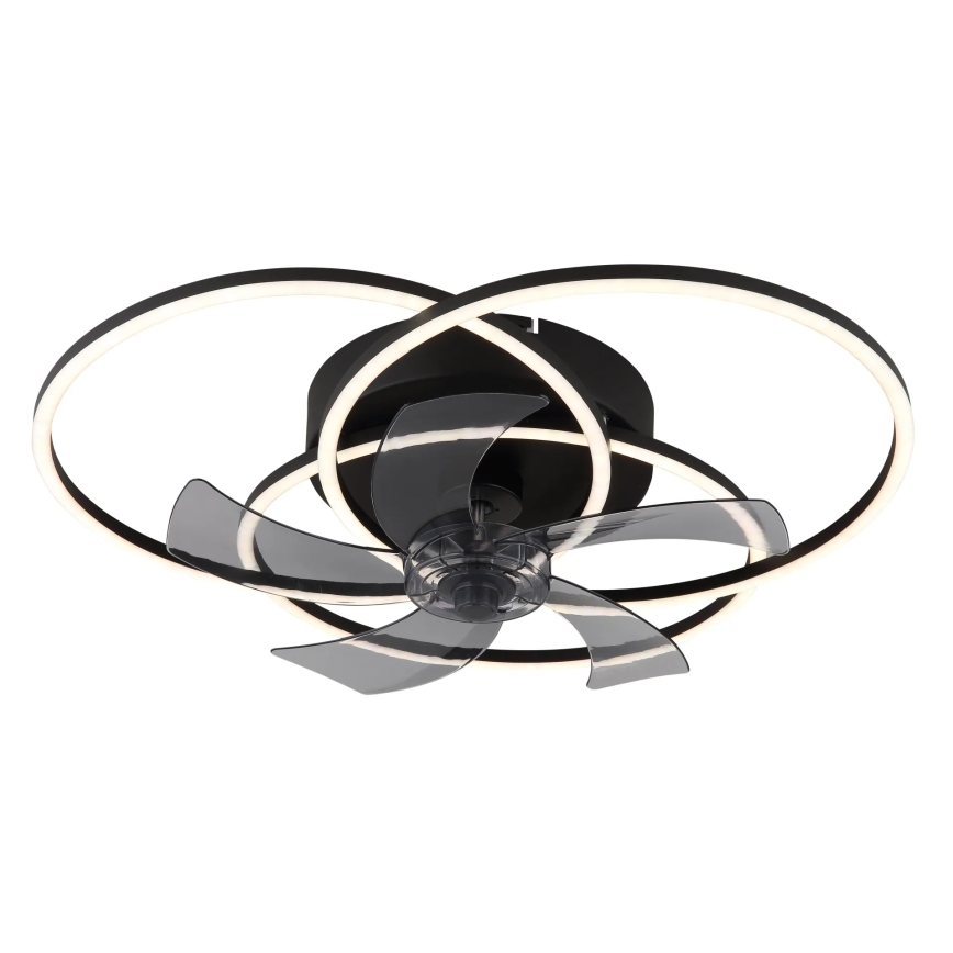 Globo - LED-dimmbarer Deckenventilator LED/40W/230V 3000-6500K schwarz + Fernbedienung