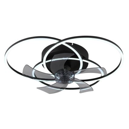 Globo - LED-dimmbarer Deckenventilator LED/40W/230V 3000-6500K schwarz + Fernbedienung
