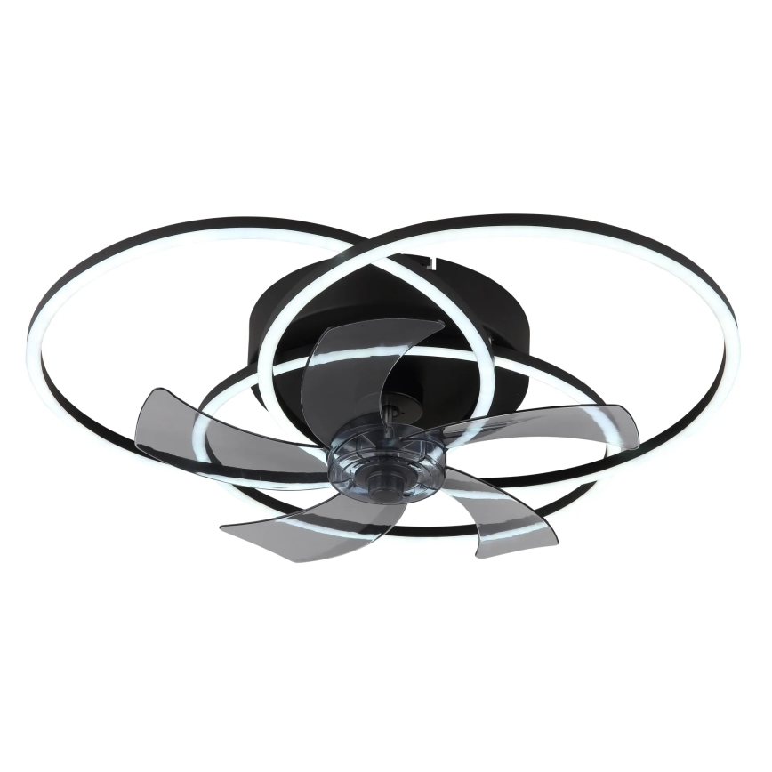 Globo - LED-dimmbarer Deckenventilator LED/40W/230V 3000-6500K schwarz + Fernbedienung