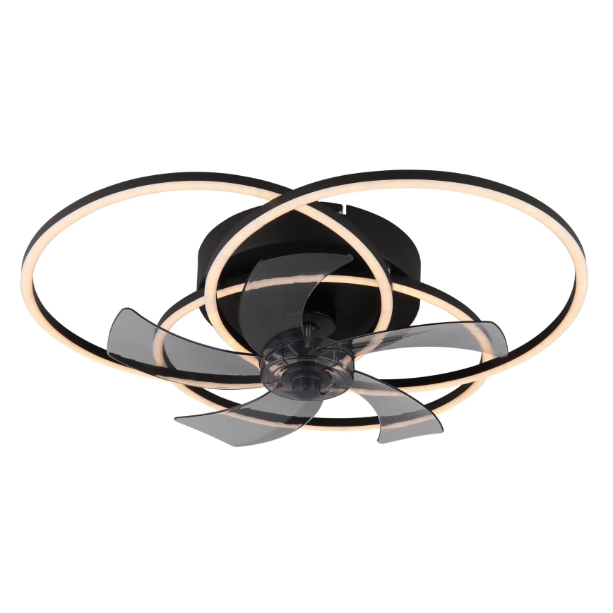 Globo - LED-dimmbarer Deckenventilator LED/40W/230V 3000-6500K schwarz + Fernbedienung
