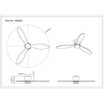 Globo - LED dimmbarer Deckenventilator LED/20W/230V 3000-6500K + Fernbedienung