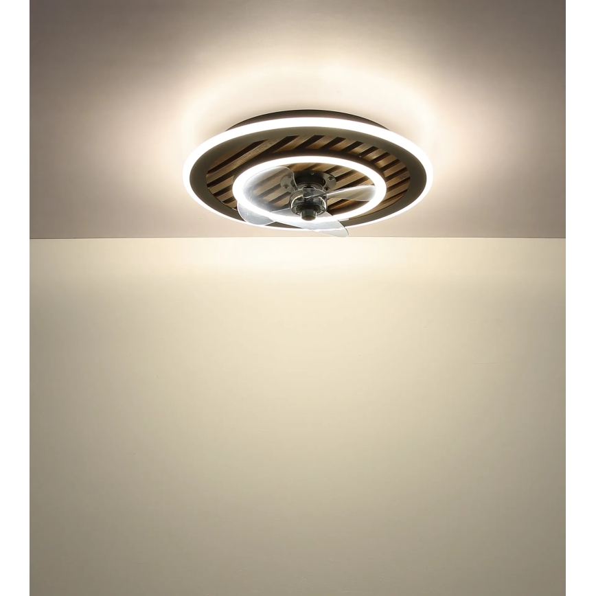 Globo - LED-dimmbarer Deckenventilator LED/36W/230V 2700-6000K schwarz + Fernbedienung