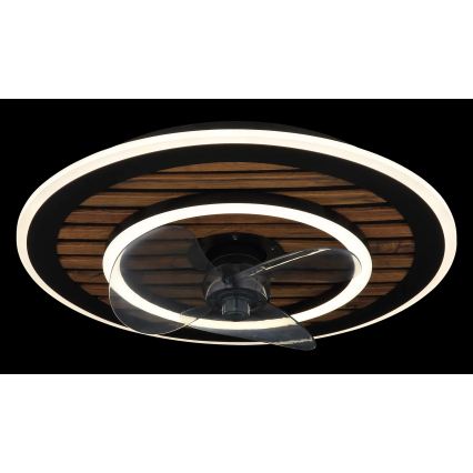 Globo - LED-dimmbarer Deckenventilator LED/36W/230V 2700-6000K schwarz + Fernbedienung