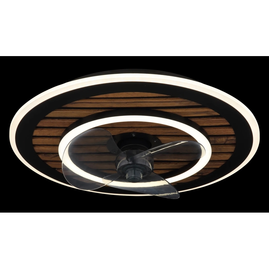 Globo - LED-dimmbarer Deckenventilator LED/36W/230V 2700-6000K schwarz + Fernbedienung