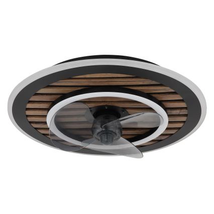 Globo - LED-dimmbarer Deckenventilator LED/36W/230V 2700-6000K schwarz + Fernbedienung