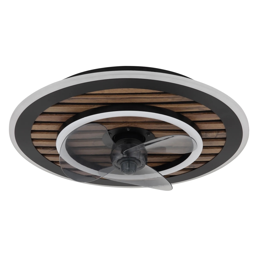 Globo - LED-dimmbarer Deckenventilator LED/36W/230V 2700-6000K schwarz + Fernbedienung