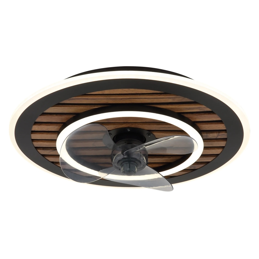 Globo - LED-dimmbarer Deckenventilator LED/36W/230V 2700-6000K schwarz + Fernbedienung