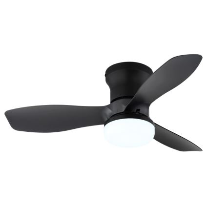 Globo - Dimmbarer Deckenventilator LED/15W/230V 2700-6500K schwarz + Fernbedienung