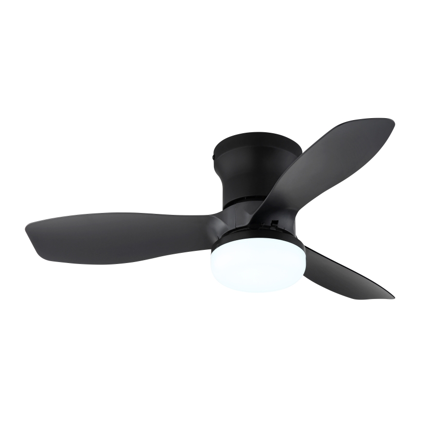 Globo - Dimmbarer Deckenventilator LED/15W/230V 2700-6500K schwarz + Fernbedienung