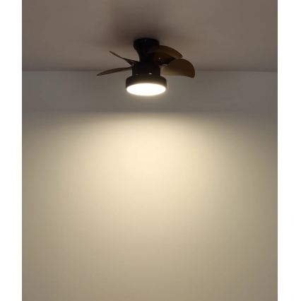 Globo - dimmbarer LED-Deckenventilator LED/22W/230V 3000/4500/6000K braun + Fernbedienung