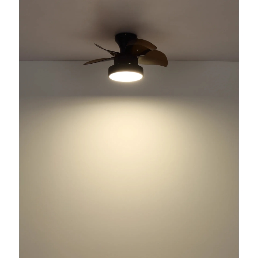 Globo - dimmbarer LED-Deckenventilator LED/22W/230V 3000/4500/6000K braun + Fernbedienung