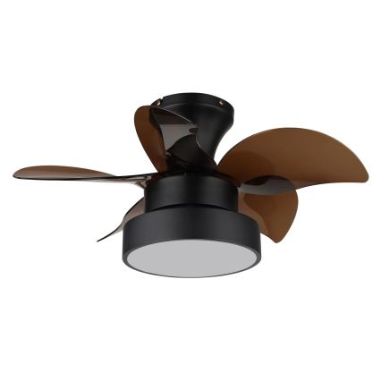Globo - dimmbarer LED-Deckenventilator LED/22W/230V 3000/4500/6000K braun + Fernbedienung