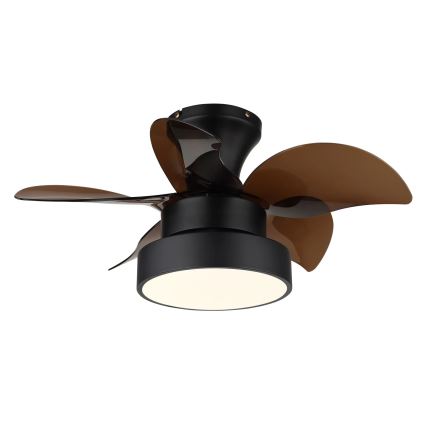 Globo - dimmbarer LED-Deckenventilator LED/22W/230V 3000/4500/6000K braun + Fernbedienung