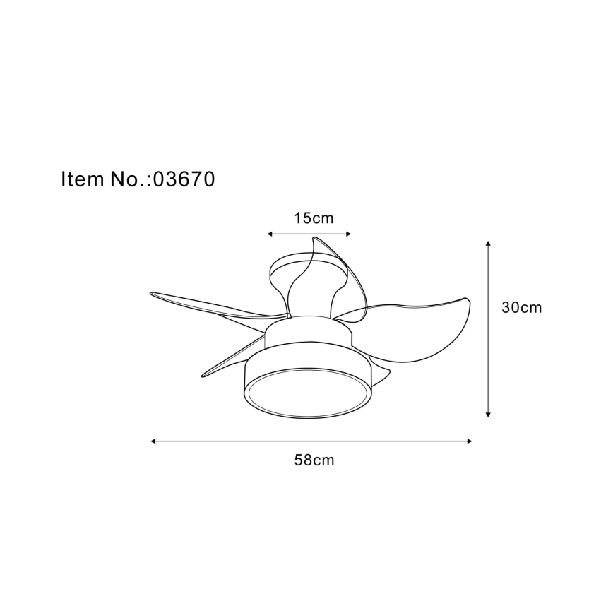 Globo - dimmbarer LED-Deckenventilator LED/22W/230V 3000/4500/6000K braun + Fernbedienung