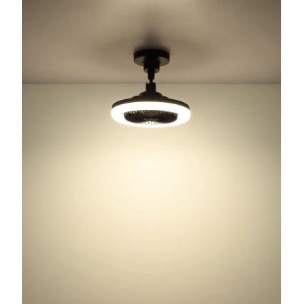 Globo - LED-dimmbarer Deckenventilator LED/20W/230V 3000-6500K schwarz + Fernbedienung
