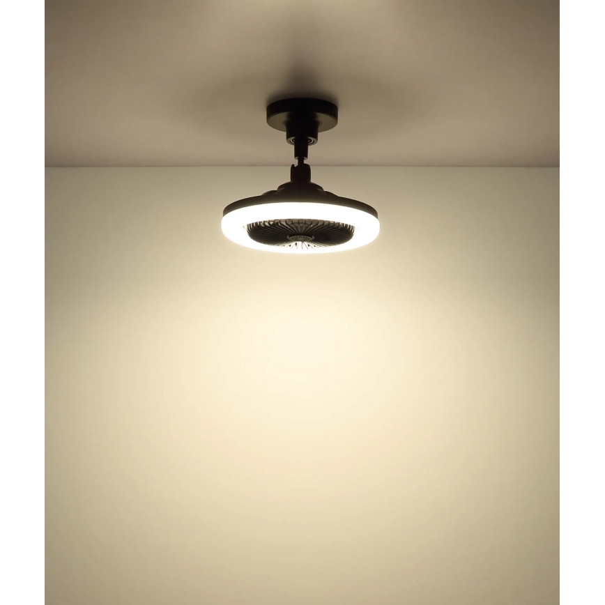 Globo - LED-dimmbarer Deckenventilator LED/20W/230V 3000-6500K schwarz + Fernbedienung