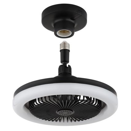 Globo - LED-dimmbarer Deckenventilator LED/20W/230V 3000-6500K schwarz + Fernbedienung
