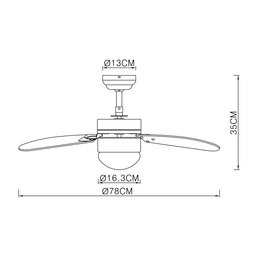 Globo - Deckenventilator 1xE14/60W/230V