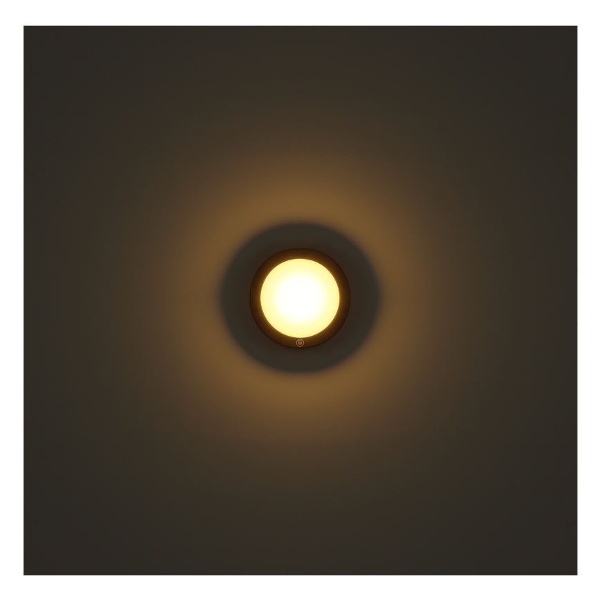 Globo - LED Aufladbare Touch-Wandleuchte LED/1,2W/3,7V Ø 15 cm 1800 mAh Schwarz