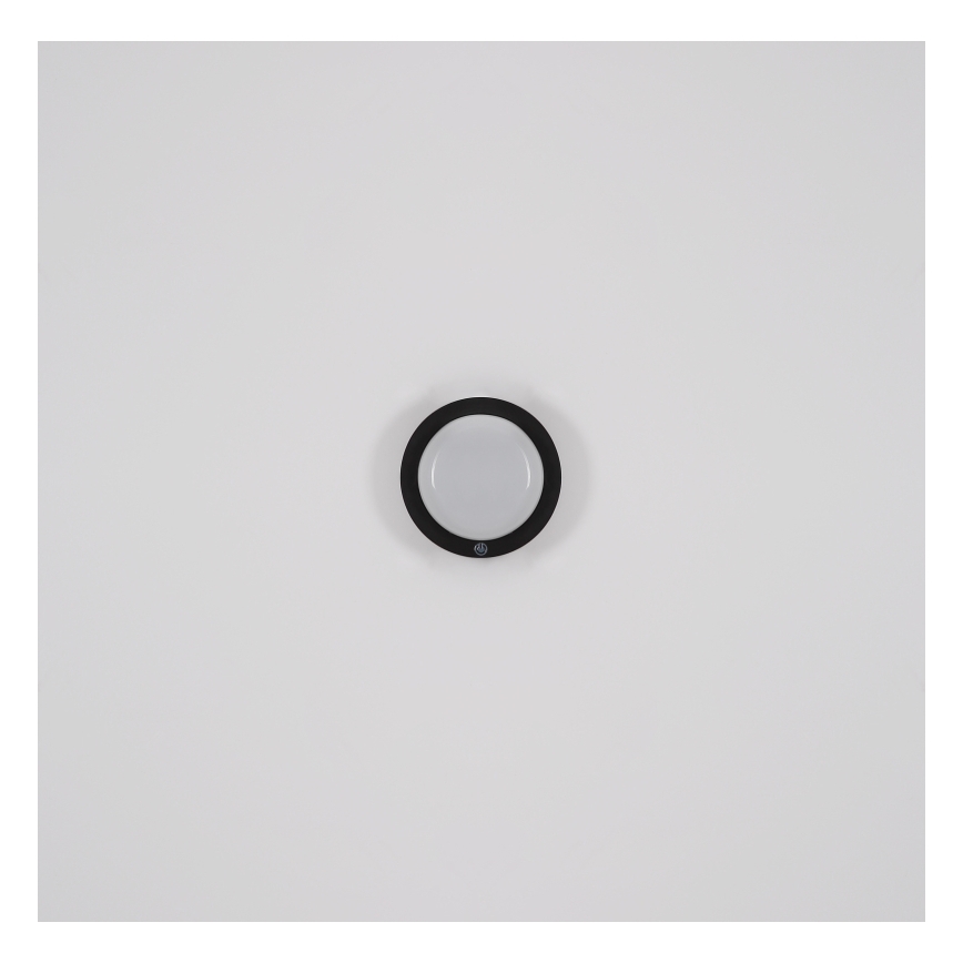 Globo - LED Aufladbare Touch-Wandleuchte LED/1,2W/3,7V Ø 15 cm 1800 mAh Schwarz