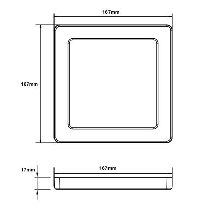 Globo - LED-Deckenleuchte LED/12W/230V 3000/4000/6500K weiß