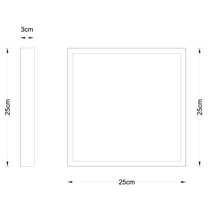 Globo - LED-Deckenleuchte LED/15W/230V 25x25 cm