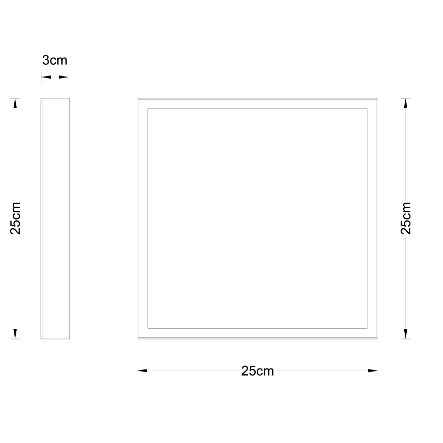 Globo - LED-Deckenleuchte LED/15W/230V 25x25 cm