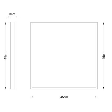 Globo - LED-Deckenleuchte LED/30W/230V 45x45 cm