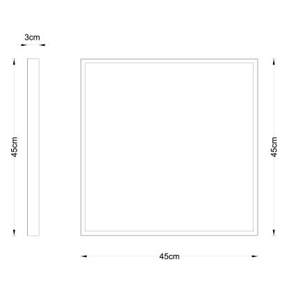 Globo - LED-Deckenleuchte LED/30W/230V 45x45 cm